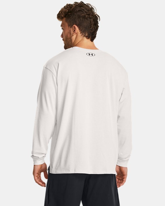 Men's Project Rock Cuffed Long Sleeve in White image number 1